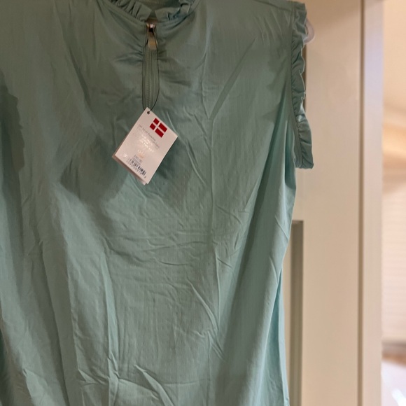 Light blue Stand-Up Collar Sleeveless Blouse NWT Kastel of Denmark XL - Picture 6 of 8